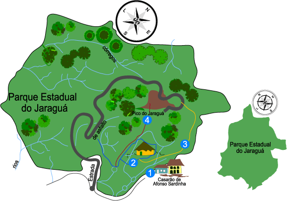 Mapa do Parque Estadual do Jaraguá